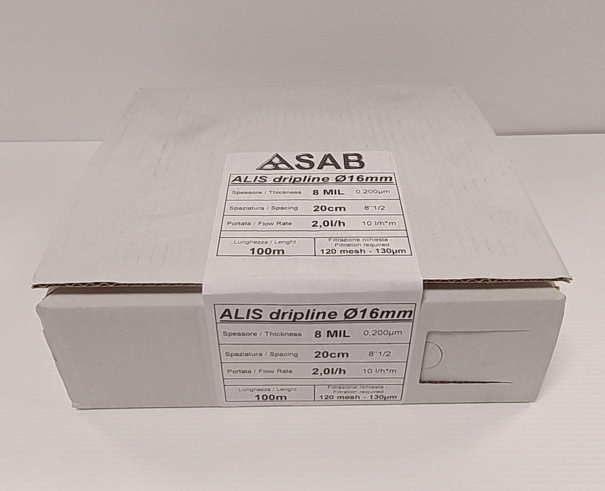 Bewässerungsschlauch mit flachem Tropfer, 100-Meter-Rolle - ALIS