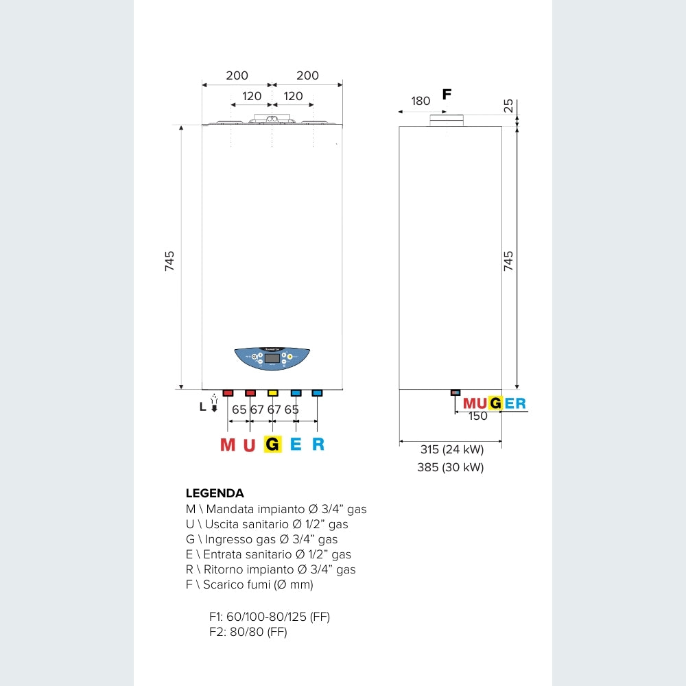 Ariston MATIS CONDENS PLUS 24 - Caldaia a Condensazione compatta con Kit Fumi OMAGGIO