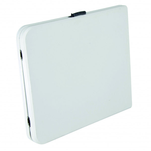 Klappbarer Tisch im Kofferstil aus weißem Harz mit Eisengestell 180x70x74