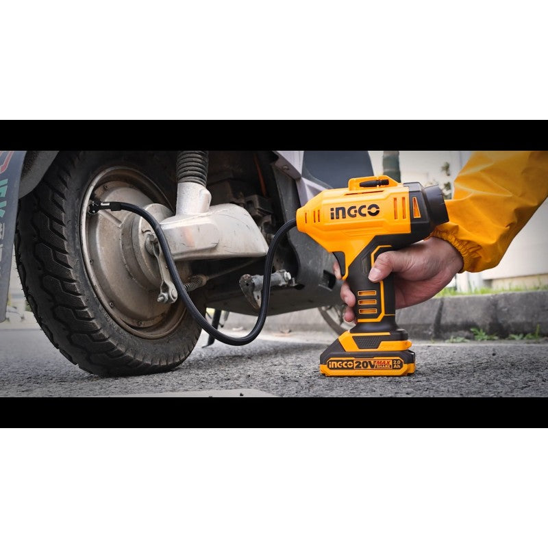 INGCO Compressore portatile 20V con luce LED nudo ( solo corpo )