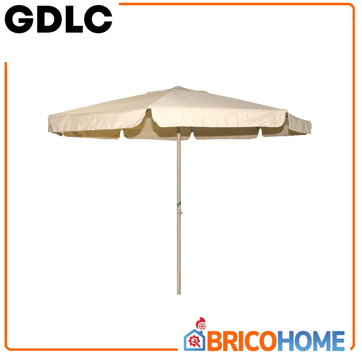 Ombrellone tondo In alluminio con bordo cm.350