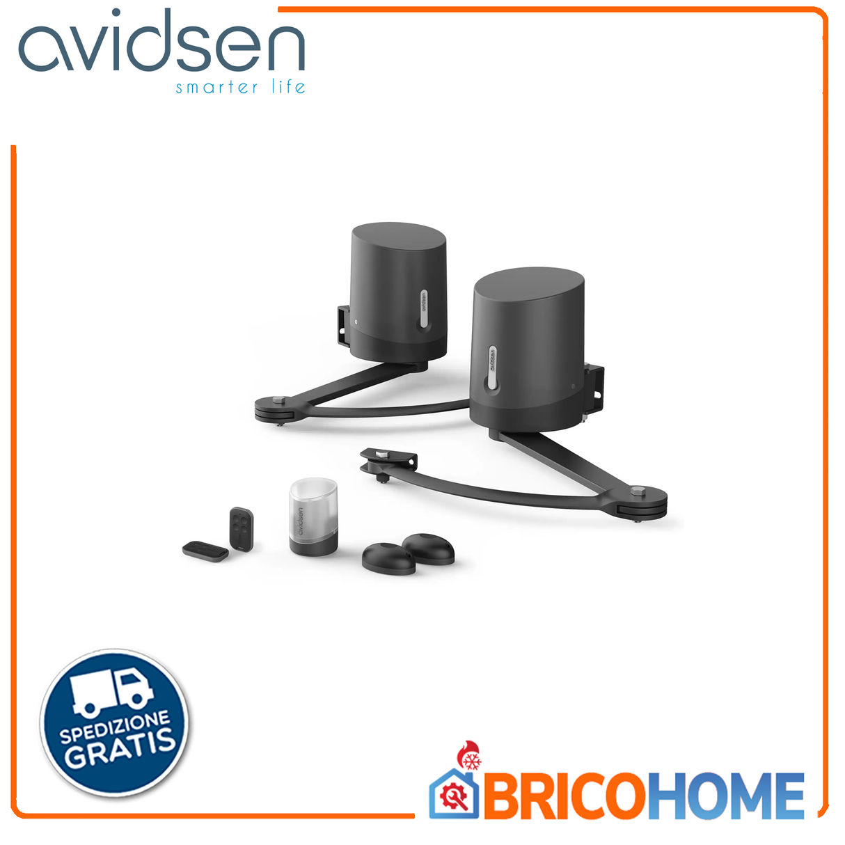 Avidsen Kit automazione per cancelli a 2 battenti 24V a bracci articolati ORANE 510