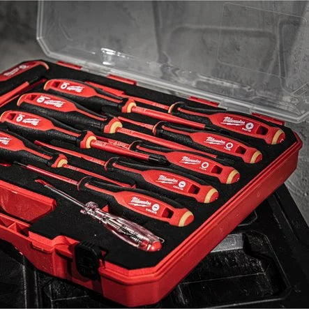 Milwaukee Giraviti isolati 1000V Tri-Lobe VDE Screwdriver SET 12 pezzi