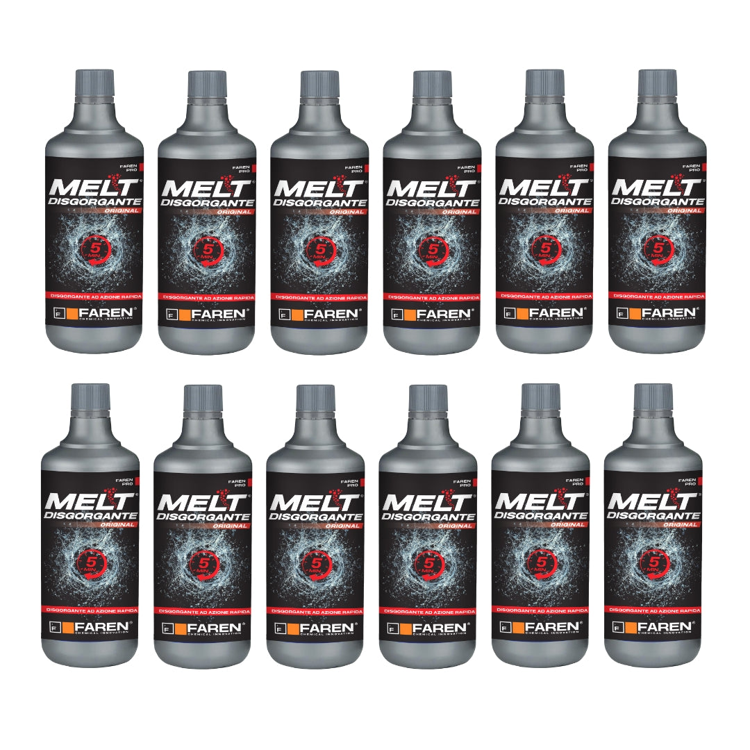Faren MELT Disgorgante professionale a base di acido solforico 750ml (Confezione da 12pz)
