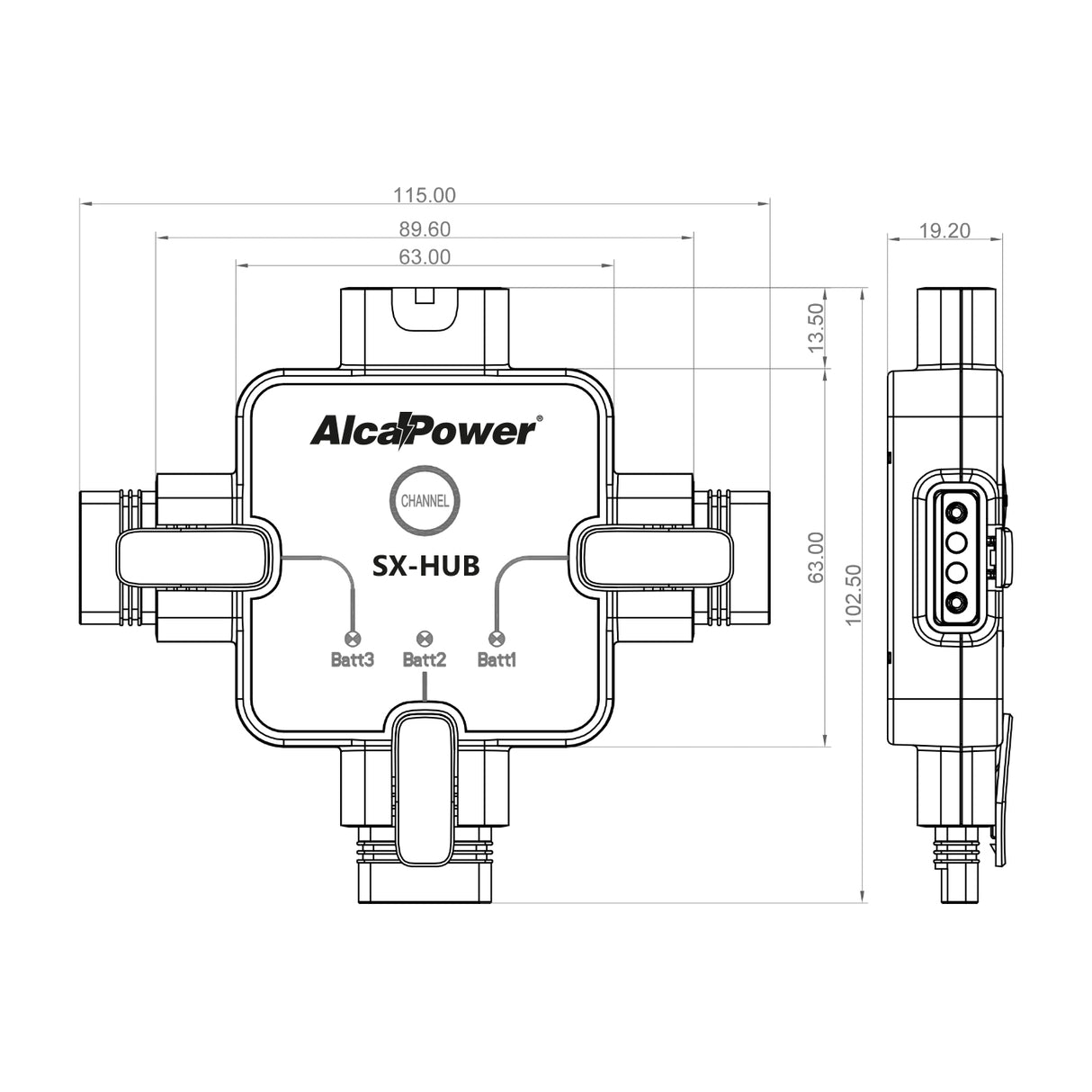 Alcapower Switching Hub 3 Uscite SX-HUB per Caricabatterie serie SX - 702909