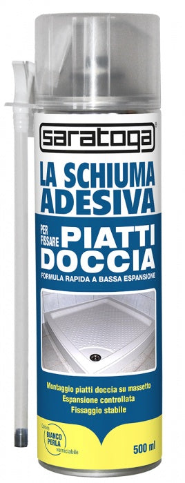Saratoga Schiuma Adesiva per Fissare Piatti Doccia 500ml