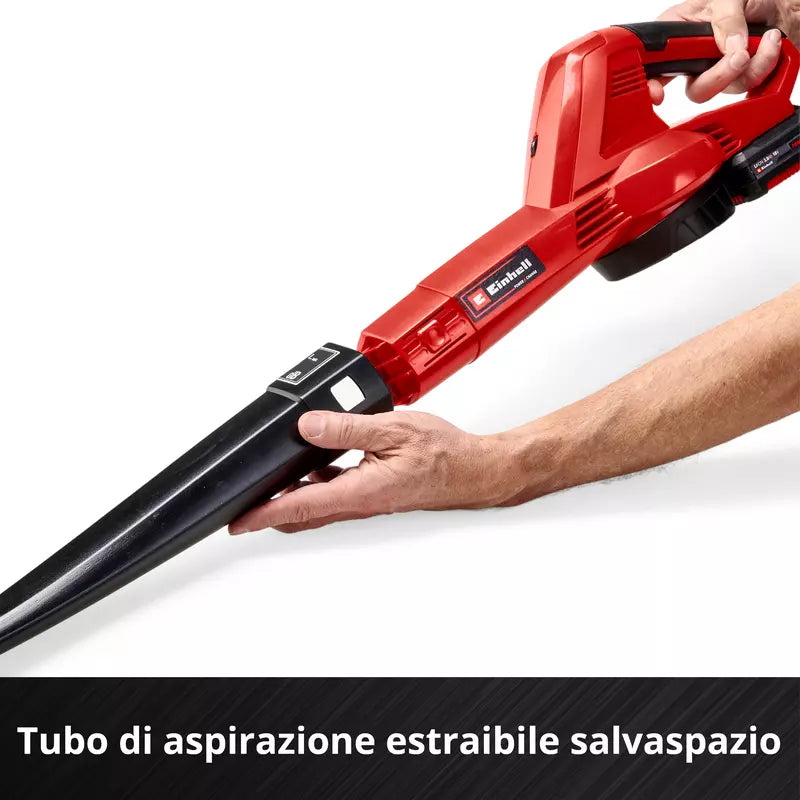 Einhell Soffiatore per foglie a batteria GC-CL 18 Li E Kit con 1 batteria da 2,0Ah