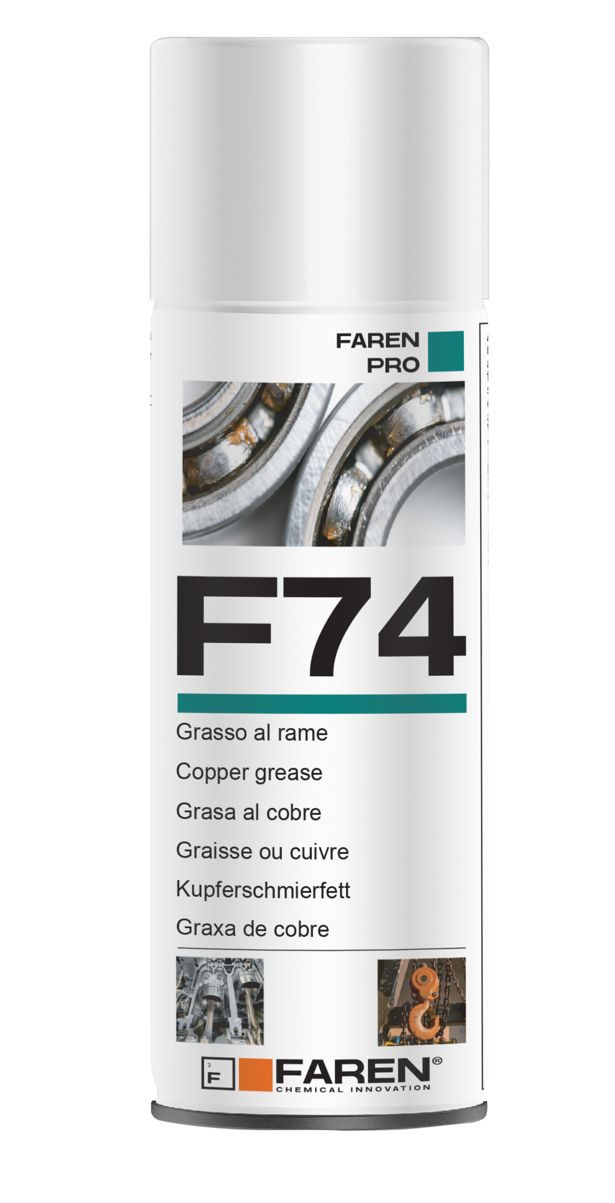 FAREN – Grasso al Rame Spray F74 | 400ml | Antigrippante Alta Temperatura | Fino a 1000°C