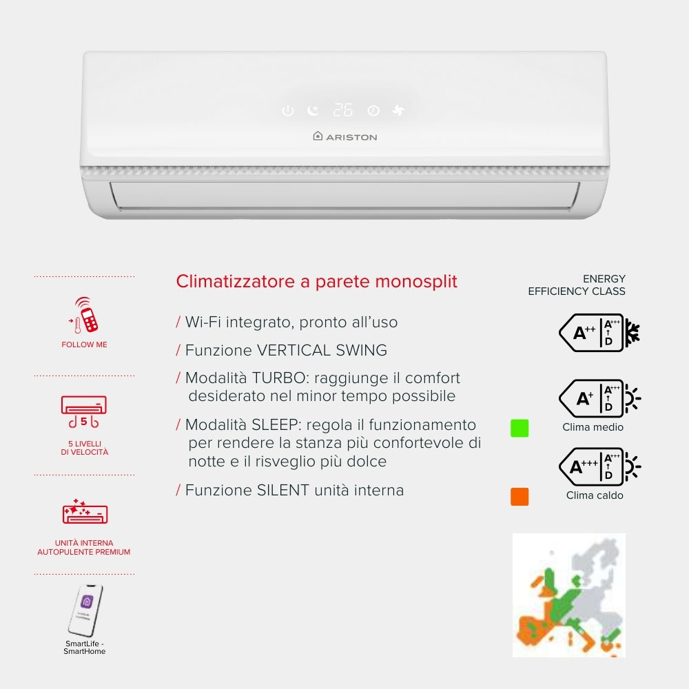 Ariston Condizionatore 18000BTU AERES NET 50 con unità esterna