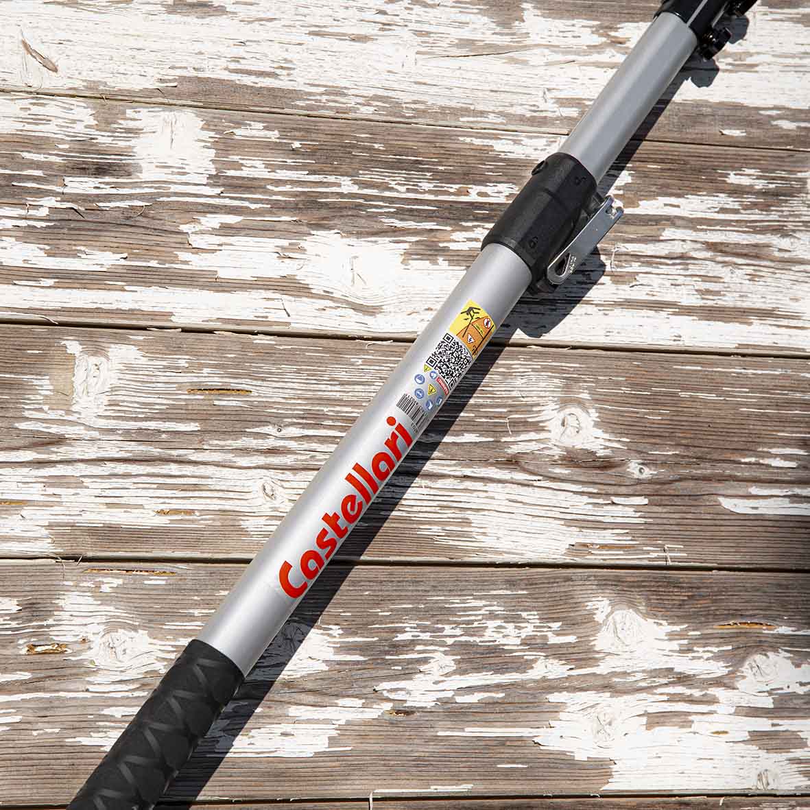 Castellari - Asta Telescopica ATO per seghetti | Sezione Ovale | Grip Gomma