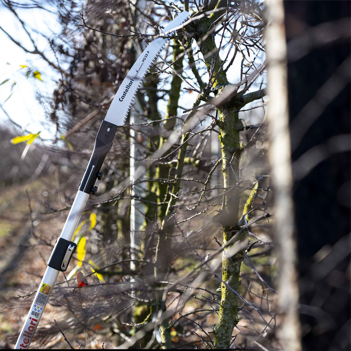 Castellari - Asta Telescopica ATO per seghetti | Sezione Ovale | Grip Gomma