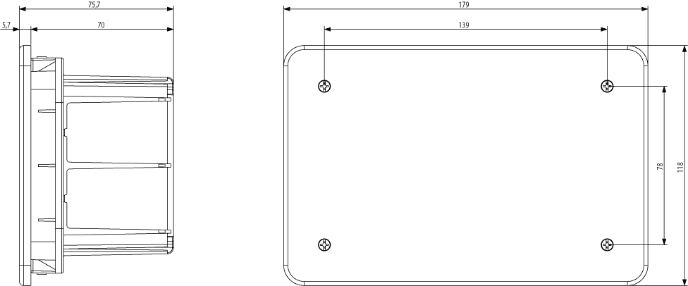 Einbau-Anschlussdose 154x92x70mm - V70004