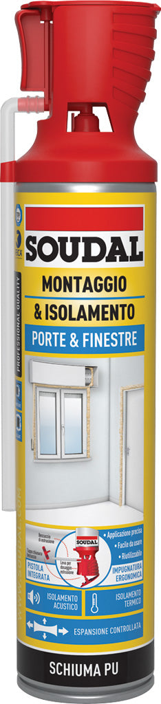Soudal Schiuma Porte & Finestre Genius Gun 600ml