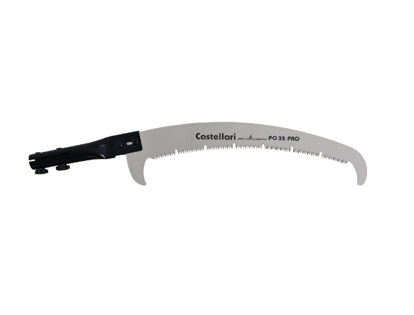 Castellari - Seghetto per Asta PO35 PRO | Lama Curva 35cm | Cromo Duro | Attacco Ovale | Professionale