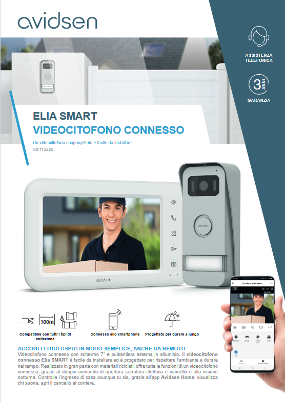 Vernetzte Video-Gegensprechanlage Avidsen Home – Elia Smart