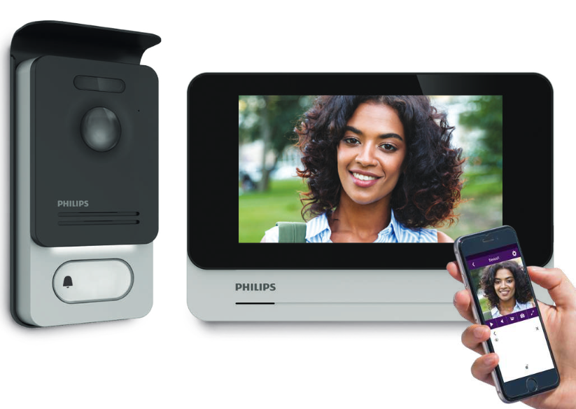 Wi-Fi-Video-Gegensprechanlage-Touchscreen-Monitor 7'' – WelcomeEye Connect 2 – Philips