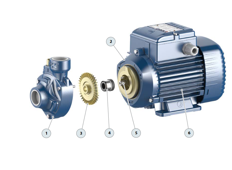 Pedrollo PKm 60 HP 0.50 electric pump with single-phase peripheral impeller