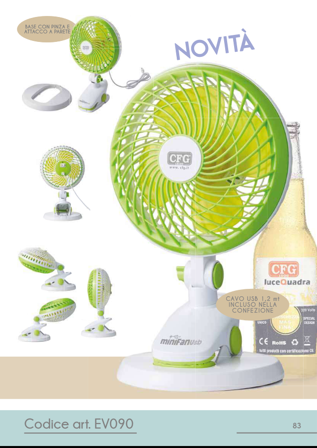 Tragbarer Ventilator mit Clip und Sockel – USB-Mini-Ventilator