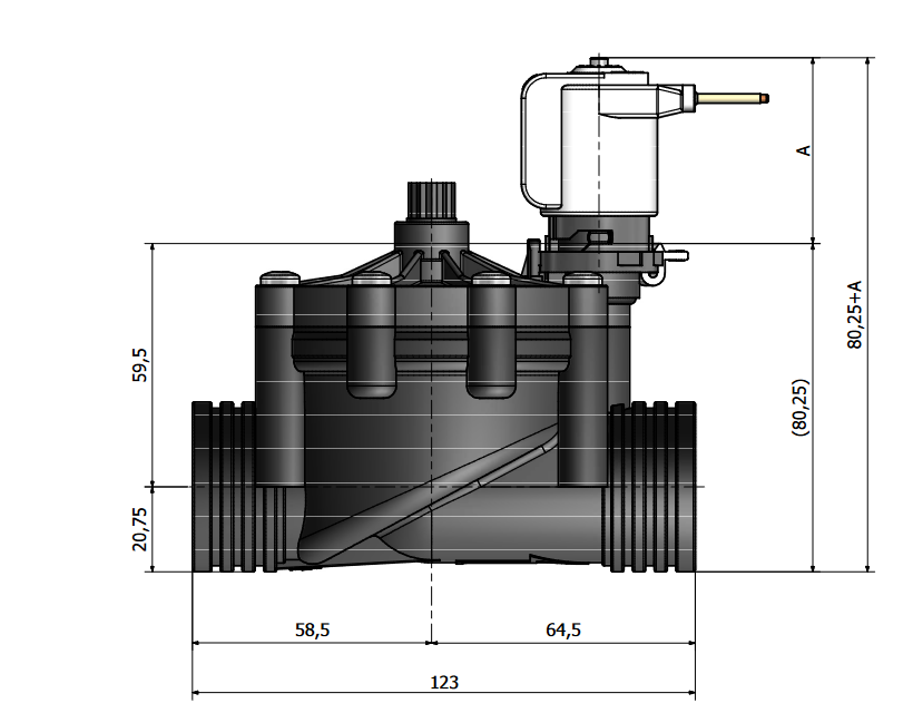 RPE Elettrovalvola per irrigazione regolatore di flusso NC 1'' F/F 24V Ac