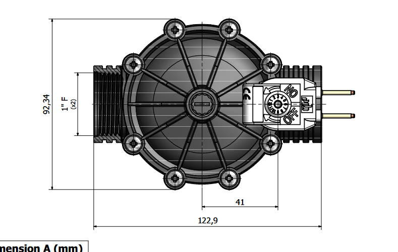 RPE Elettrovalvola per irrigazione regolatore di flusso NC 1'' F/F 24V Ac