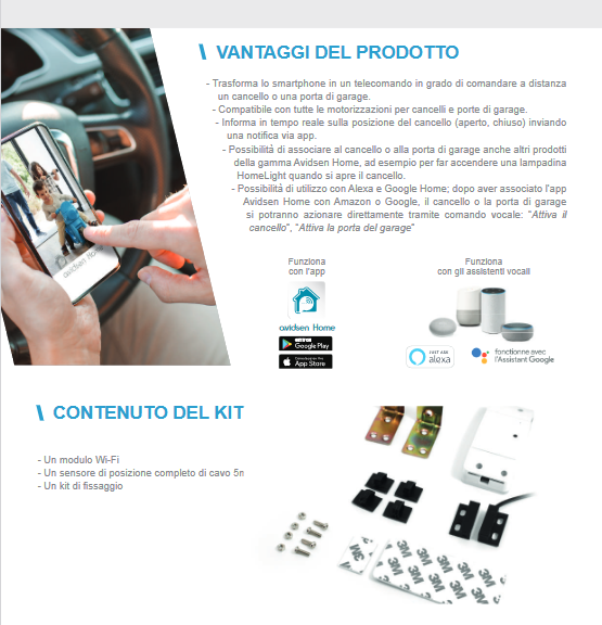 Avidsen Modulo Wi-Fi per automazioni cancelli e garage di tutte le marche - HomeGate