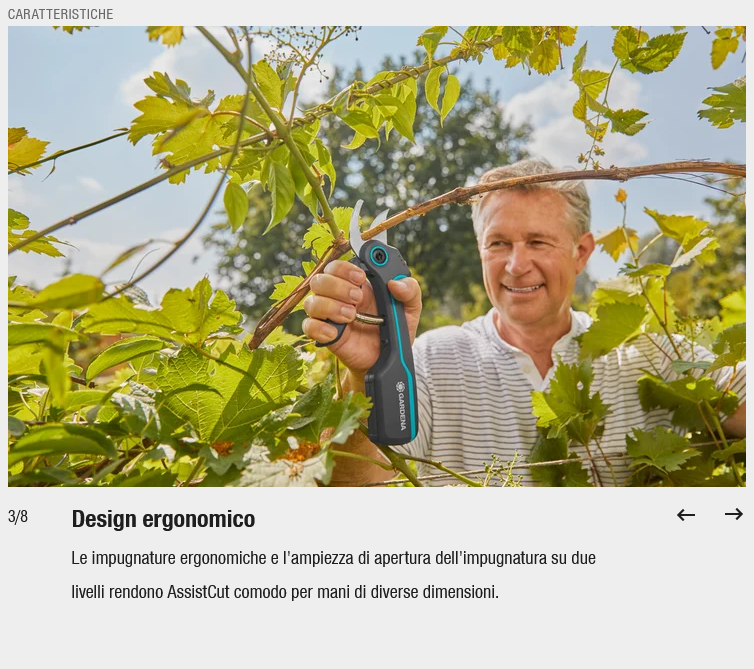 Forbice Cesoia a batteria da potatura 3,7V 2Ah AssistCut - Gardena