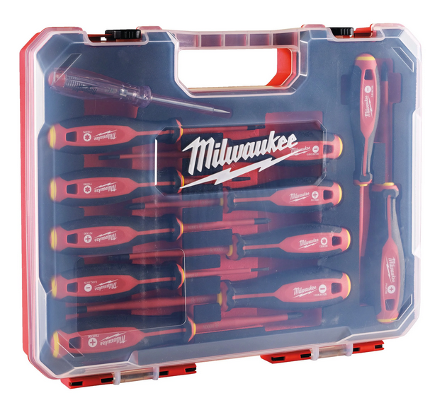 Milwaukee Giraviti isolati 1000V Tri-Lobe VDE Screwdriver SET 12 pezzi