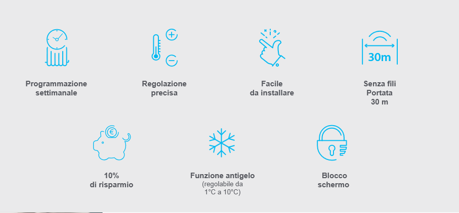 Avidsen Cronotermostato connesso WI-FI filare nero