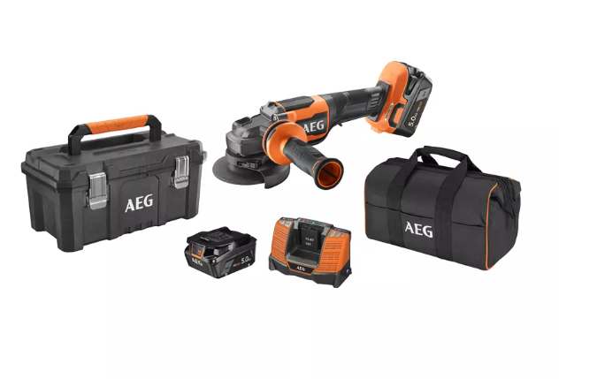 AEG Smerigliatrice Angolare Brushless 18V, 2x5.0Ah - BEWS 18-115BLPX2-502TB