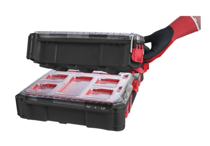 Milwaukee PACKOUT™ Organiser Slim Porta minuteria sottile IP65 compatibile con sistema modulare - 4932471064