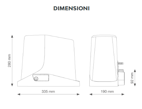 Key Automation Kit automazione per cancelli scorrevoli fino a 400 Kg 24V - 900KTUS4324ES