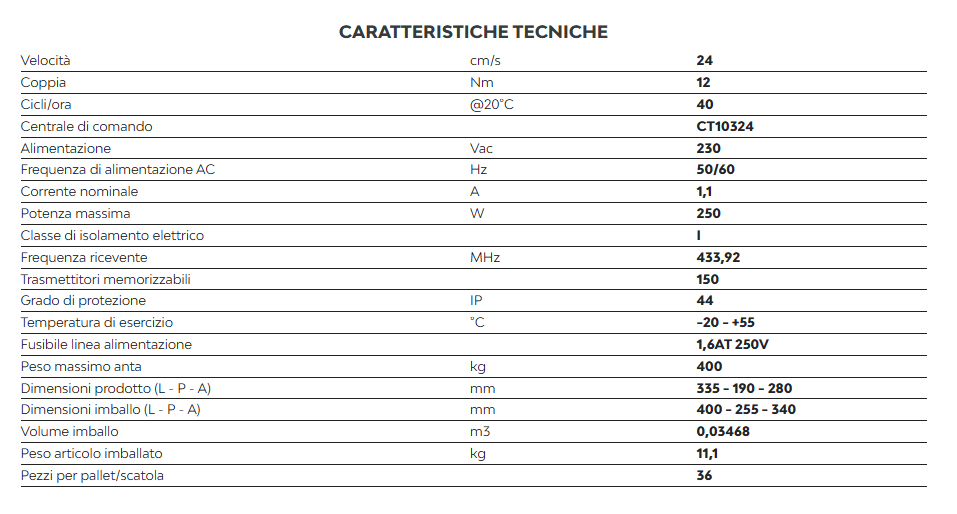 Key Automation Kit automazione per cancelli scorrevoli fino a 400 Kg 24V - 900KTUS4324ES