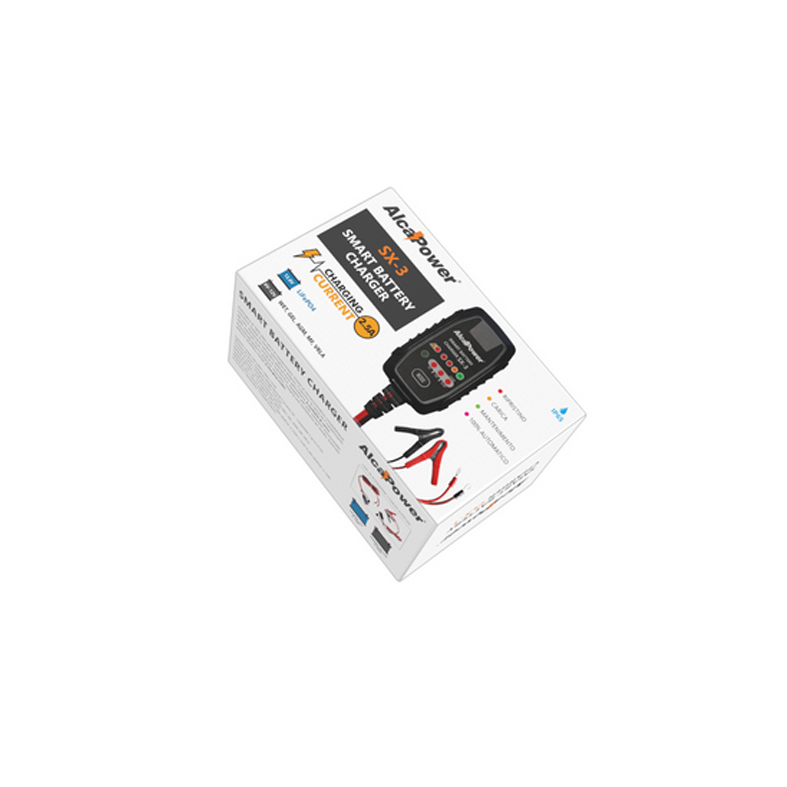 Caricabatteria Automatico con funzione mantenitore di carica 2.5A 6V/12V SX-3 Alcapower