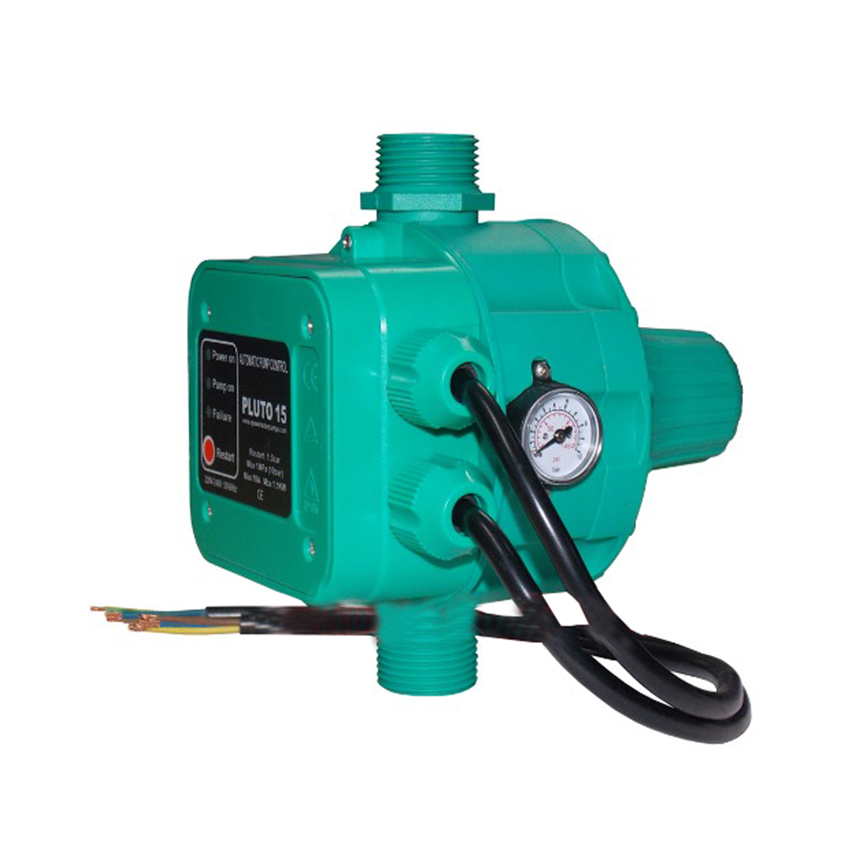 Presscontrol-Druckregler für Autoklaven verkabelt mit Manometer - PLUTO