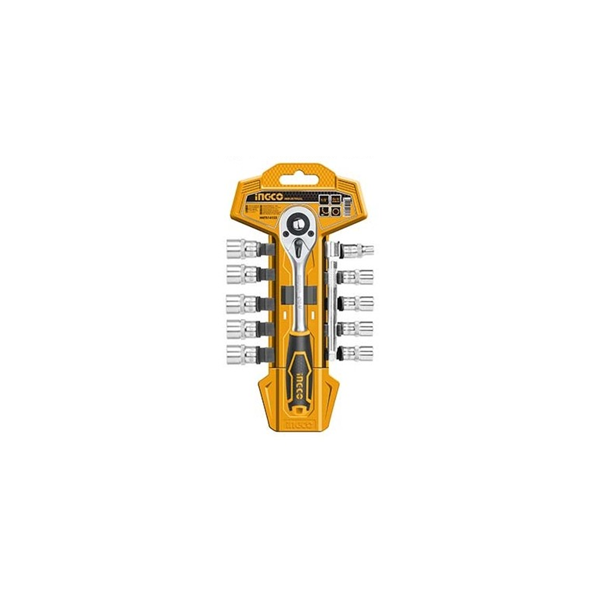 Set 12pz accessori a bussola con cricchetto da 1/4'' di pollice - INGCO