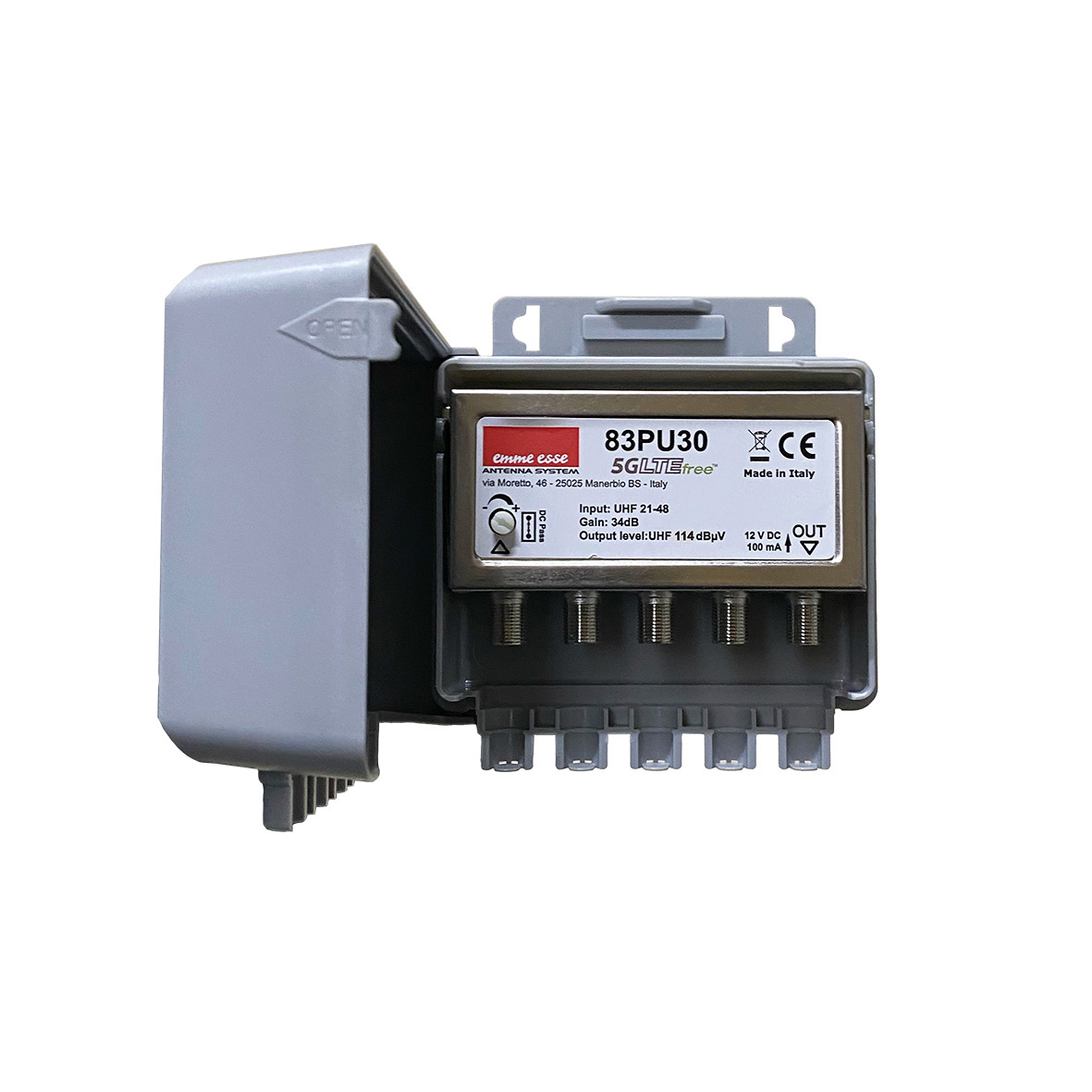 Outdoor-TV-Verstärker 1 Ausgang 5GLTE kostenlose APP-Serie - Emme Esse