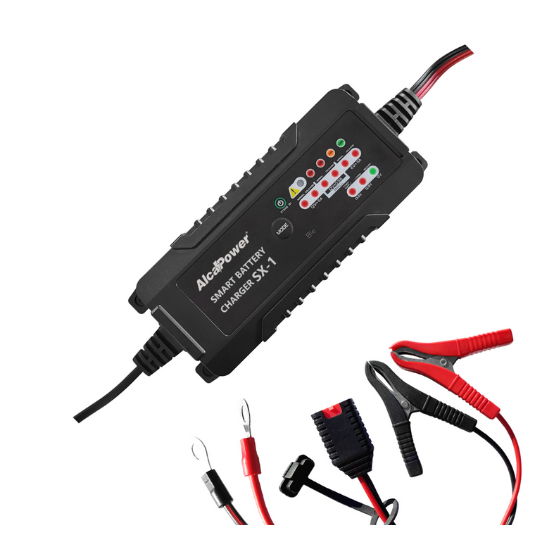Caricabatteria Automatico con funzione mantenitore di carica 6A 6V/12V - SX-1 ALCAPOWER