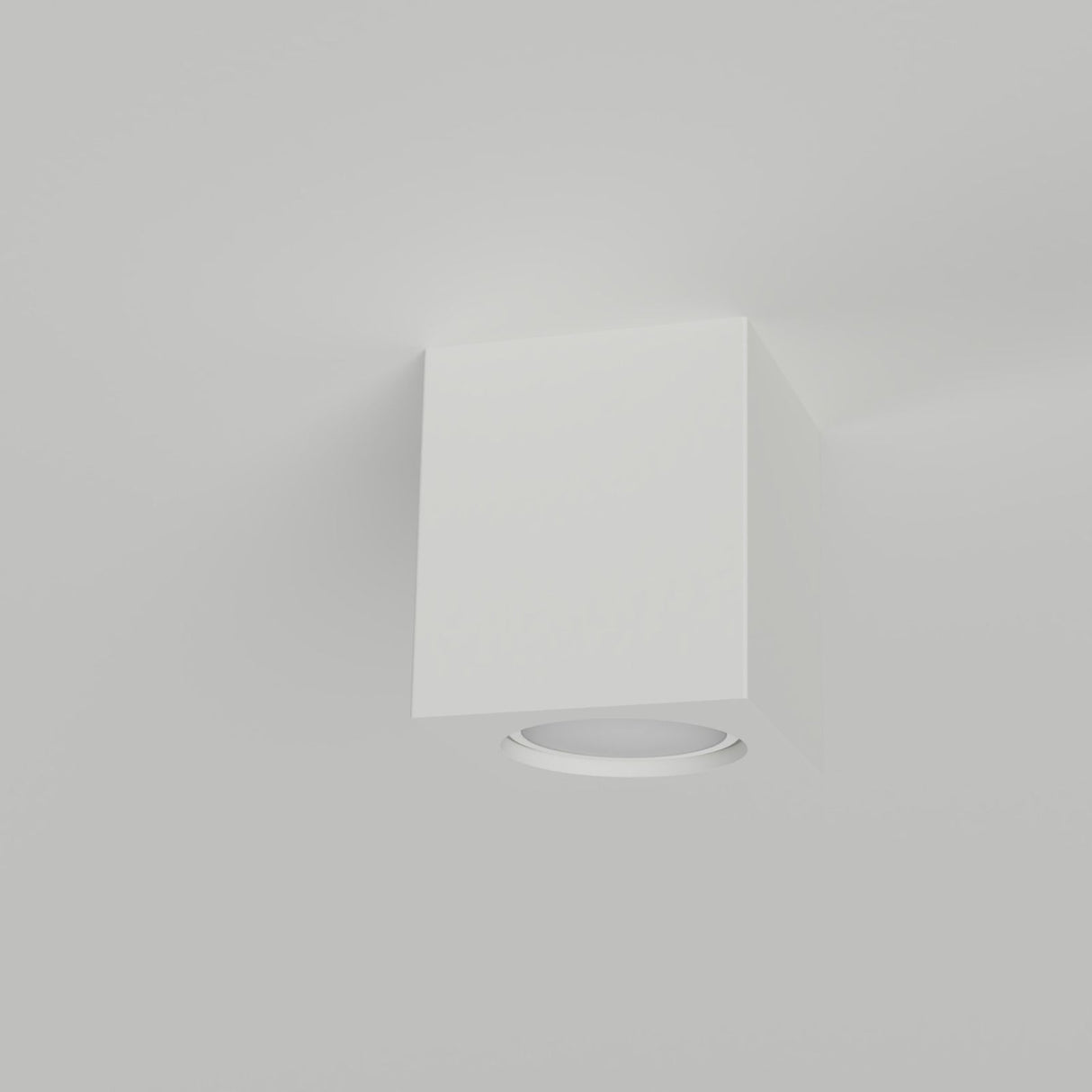 Faretto a Cubo da soffitto in gesso ceramico per lampade GU10 H.8cm - PLAP C8