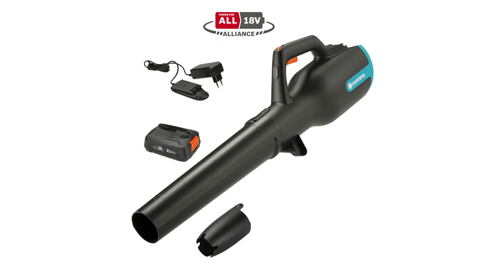 PowerJet 18V P4A Akku-Laubbläser Gebrauchsfertiges Set