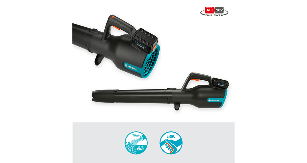 PowerJet 18V P4A Akku-Laubbläser Gebrauchsfertiges Set