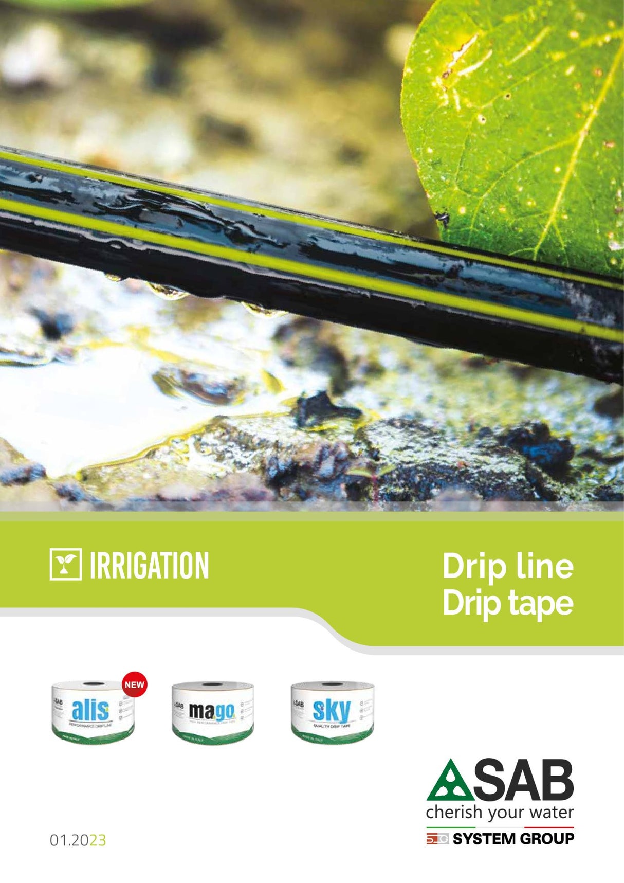 Bewässerungsschlauch mit flachem Tropfer, 200-Meter-Rolle - ALIS