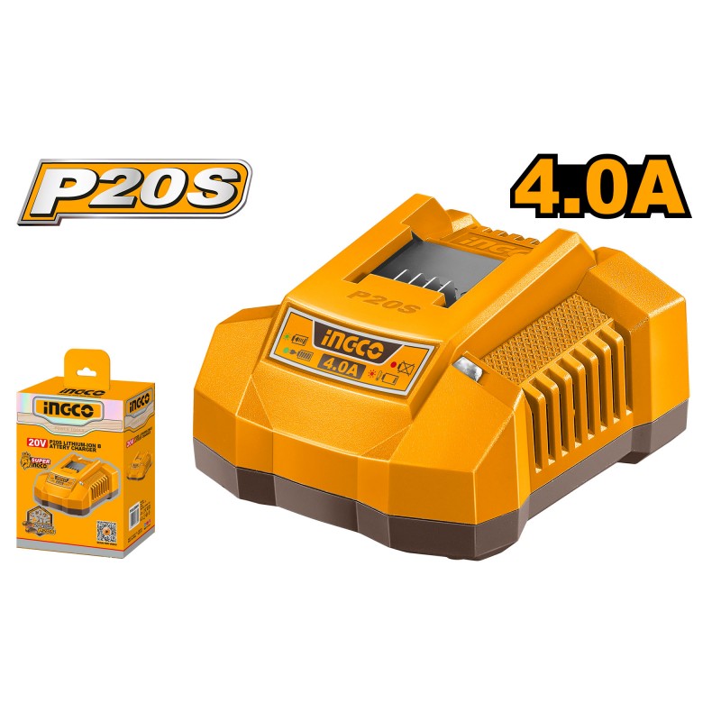 INGCO Caricabatteria rapido 20V 4AH