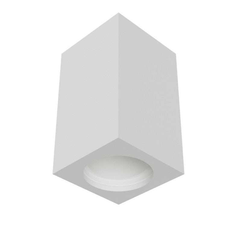 Faretto a Cubo da soffitto in gesso ceramico per lampade GU10 H.12cm - PLAP C12