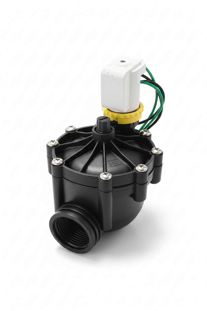 Elettrovalvola vista tre quarti dall'alto ottimizzata