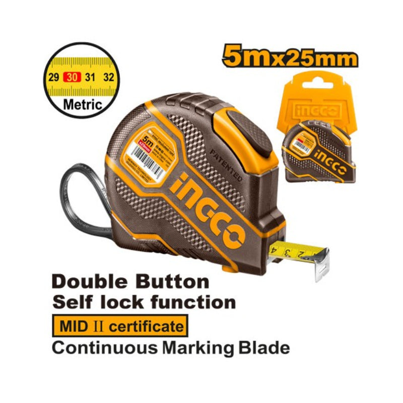 INGCO Flessometro 5m x 25mm Certificato MID II – HSMT08051E