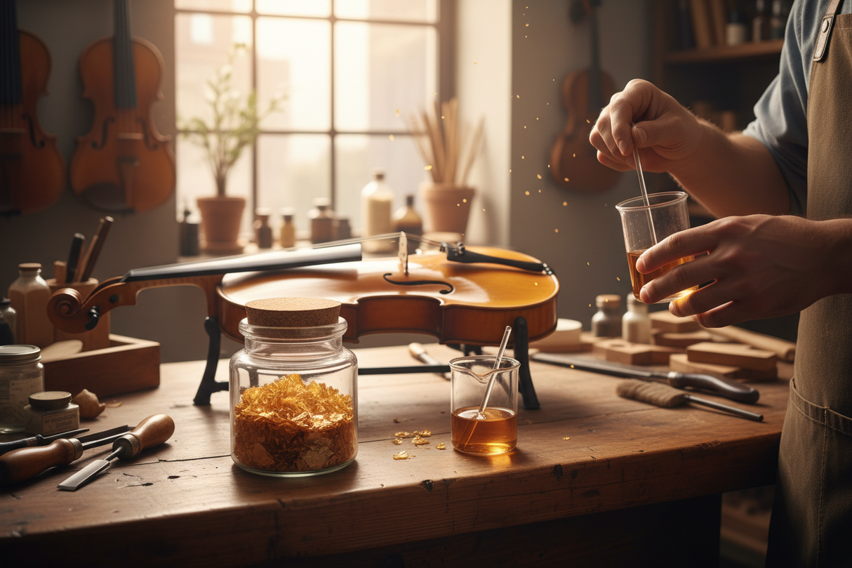 Gommalacca naturale preparazione liuteria professionale