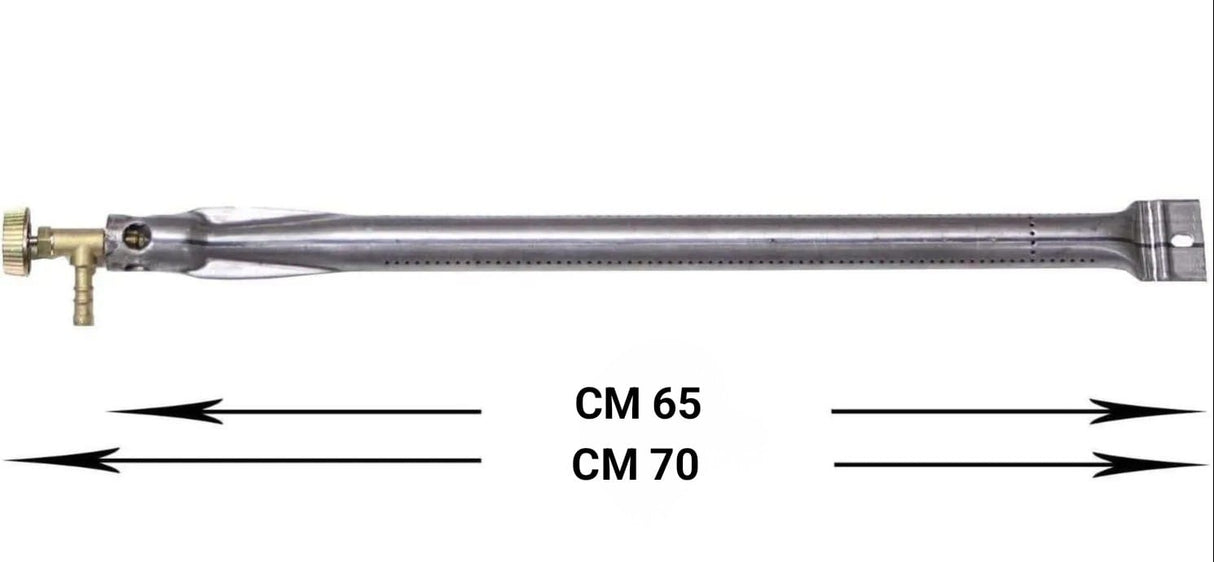 Linearer LPG-Gasbrenner zum Grillen, Speckstein, Lavastein und Gusseisenplatte