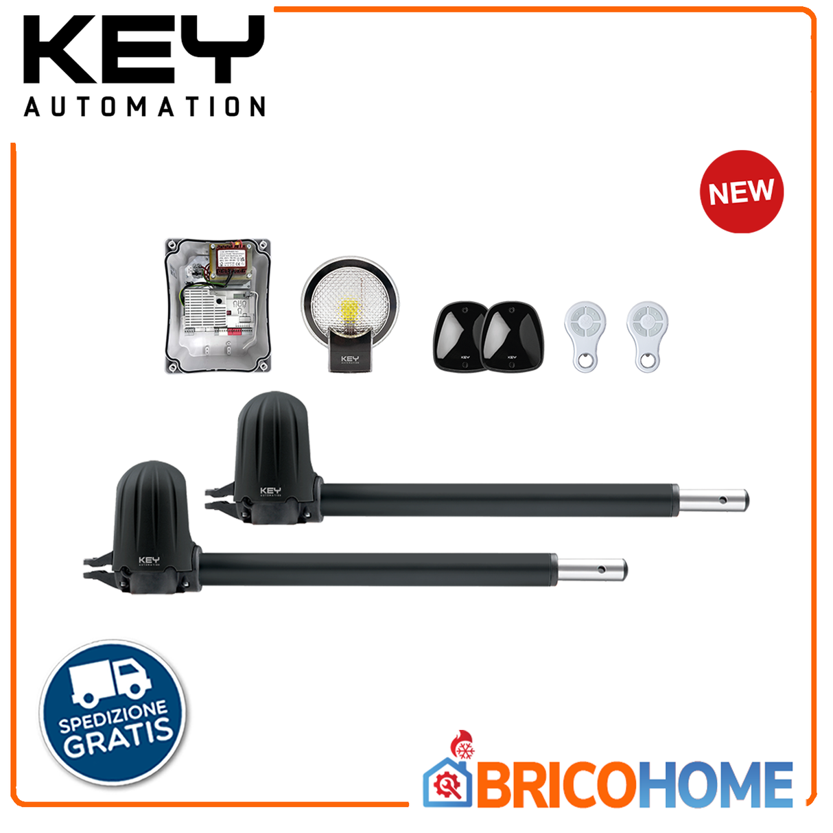 Key Automation Kit automazione per cancelli a 2 battenti 24V 900KSTAR3324ES