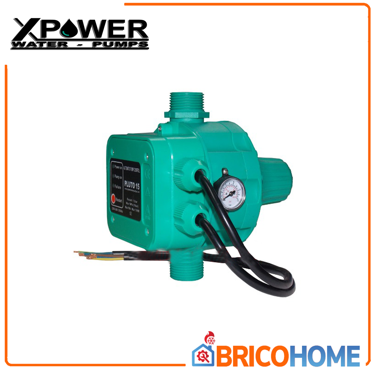 Presscontrol-Druckregler für Autoklaven verkabelt mit Manometer - PLUTO