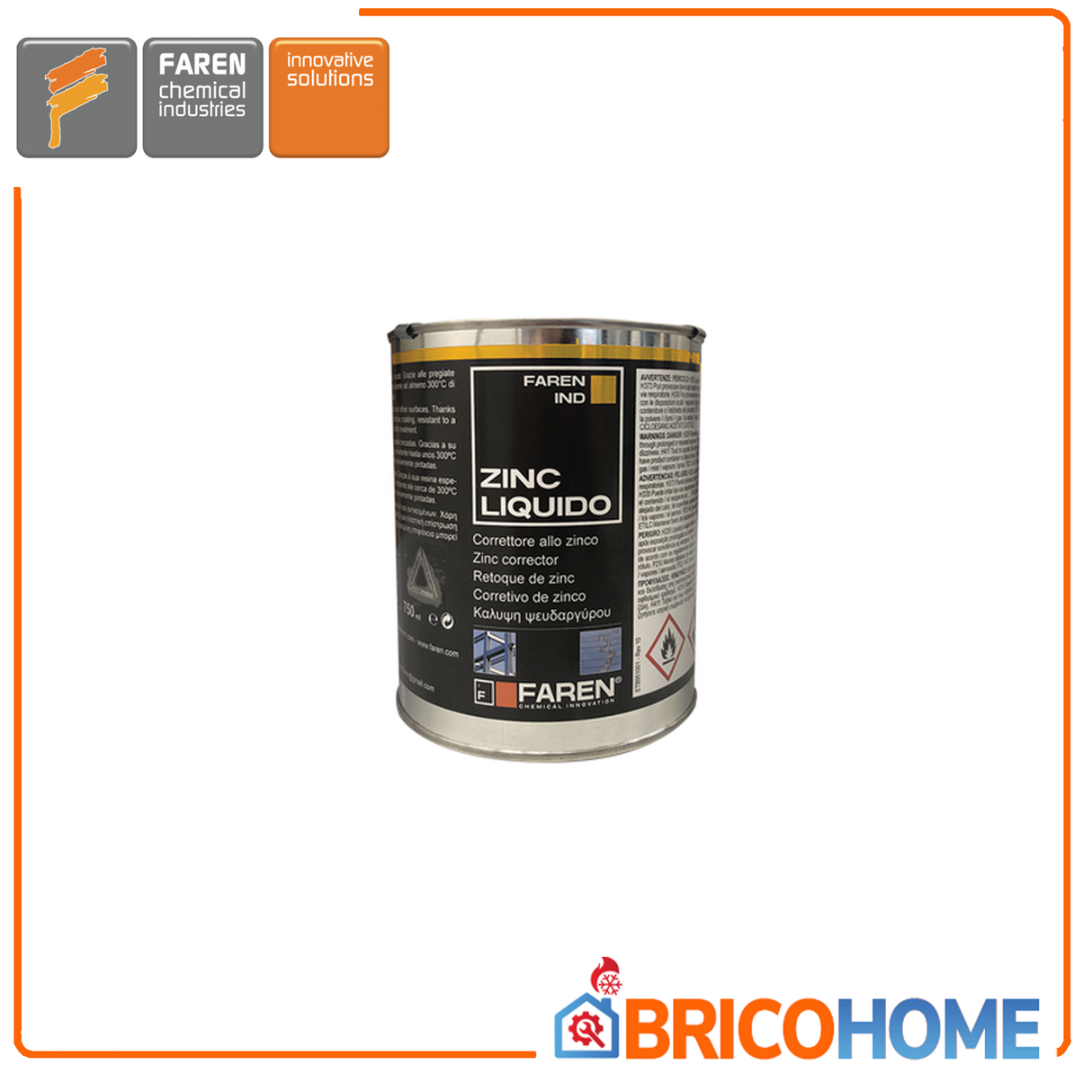 FAREN Zinco liquido brillante pronto all'uso ZINC L 750ml